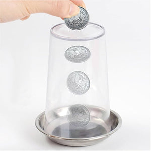 Impossible Coin Thru Glass Magic Trick